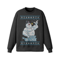 FROSTY THE SWOLEMAN- Oversized Long Sleeve Sweatshirt-Faded Black-League of Lifters