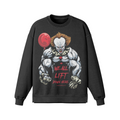 WE ALL LIFT DOWN HERE (BALLOON)- Oversized Long Sleeve Sweatshirt-Faded Black-League of Lifters