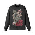 TEXAS GAINSAW MASSACRE- Oversized Long Sleeve Sweatshirt-Faded Black-League of Lifters
