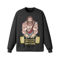 JESUS IS MY SPOTTER- Oversized Long Sleeve Sweatshirt-Faded Black-League of Lifters