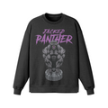 JACKED PANTHER- Oversized Long Sleeve Sweatshirt-Faded Black-League of Lifters