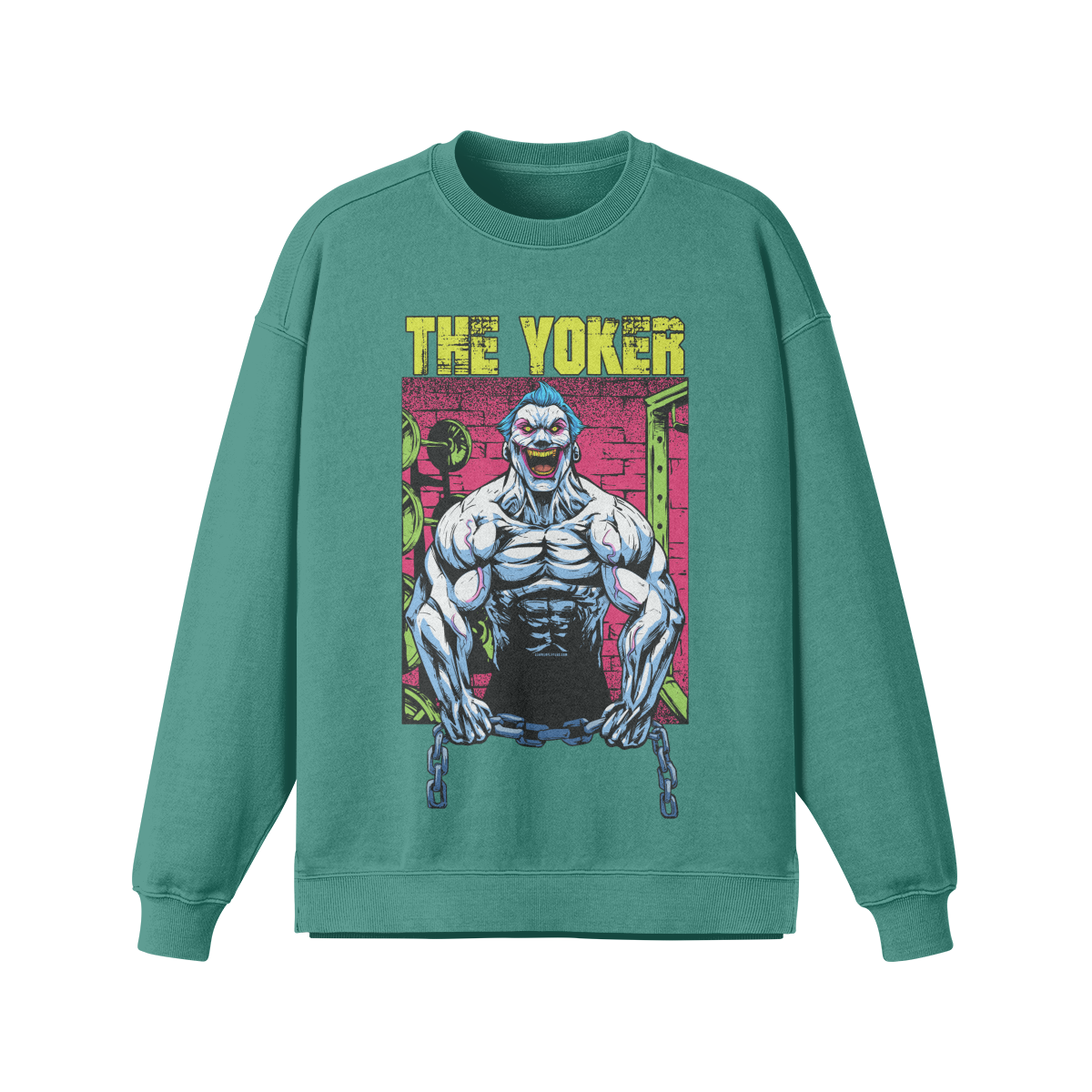THE YOKER (RETRO)- Oversized Long Sleeve Sweatshirt-Wintergreen Dream-League of Lifters