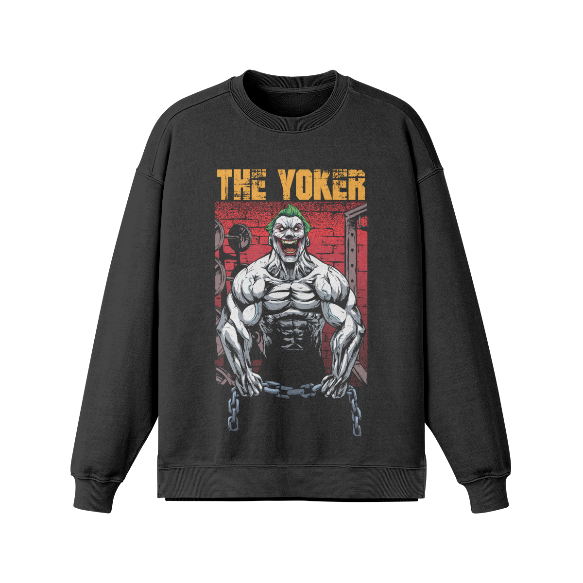 THE YOKER- Oversized Long Sleeve Sweatshirt-Faded Black-League of Lifters