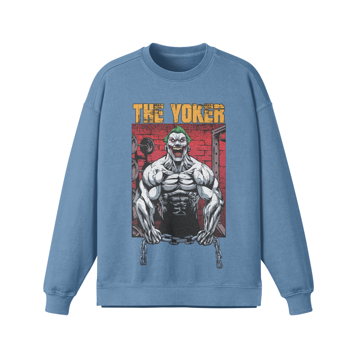 THE YOKER- Oversized Long Sleeve Sweatshirt-Slate Blue-League of Lifters