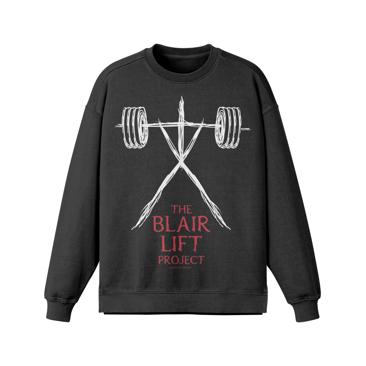 THE BLAIR LIFT PROJECT- Oversized Long Sleeve Sweatshirt-Faded Black-League of Lifters