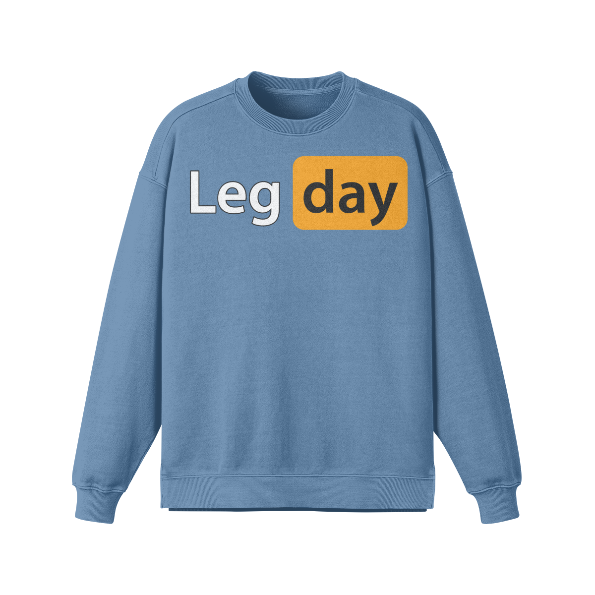 LEG DAY- Oversized Long Sleeve Sweatshirt-Slate Blue-League of Lifters