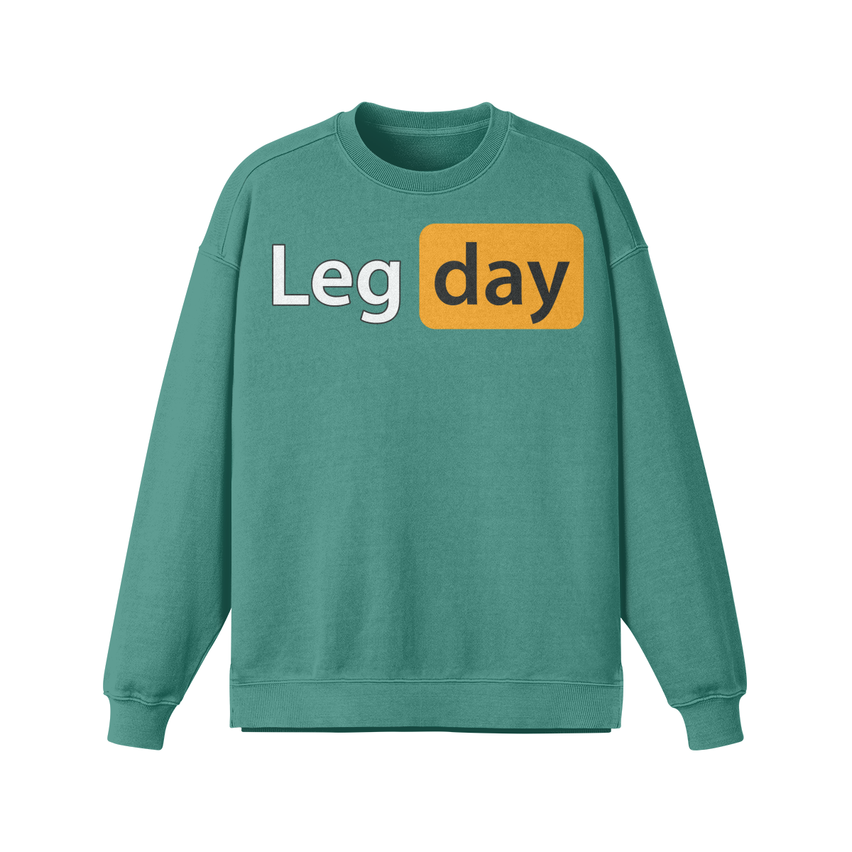 LEG DAY- Oversized Long Sleeve Sweatshirt-Wintergreen Dream-League of Lifters