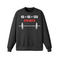 GYM MATH- Oversized Long Sleeve Sweatshirt-Faded Black-League of Lifters