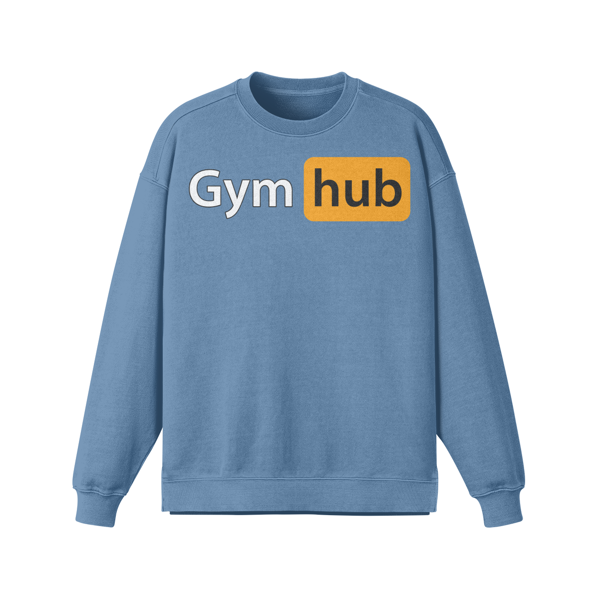 GYM HUB- Oversized Long Sleeve Sweatshirt-Slate Blue-League of Lifters