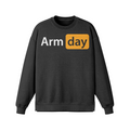 ARM DAY- Oversized Long Sleeve Sweatshirt-Faded Black-League of Lifters