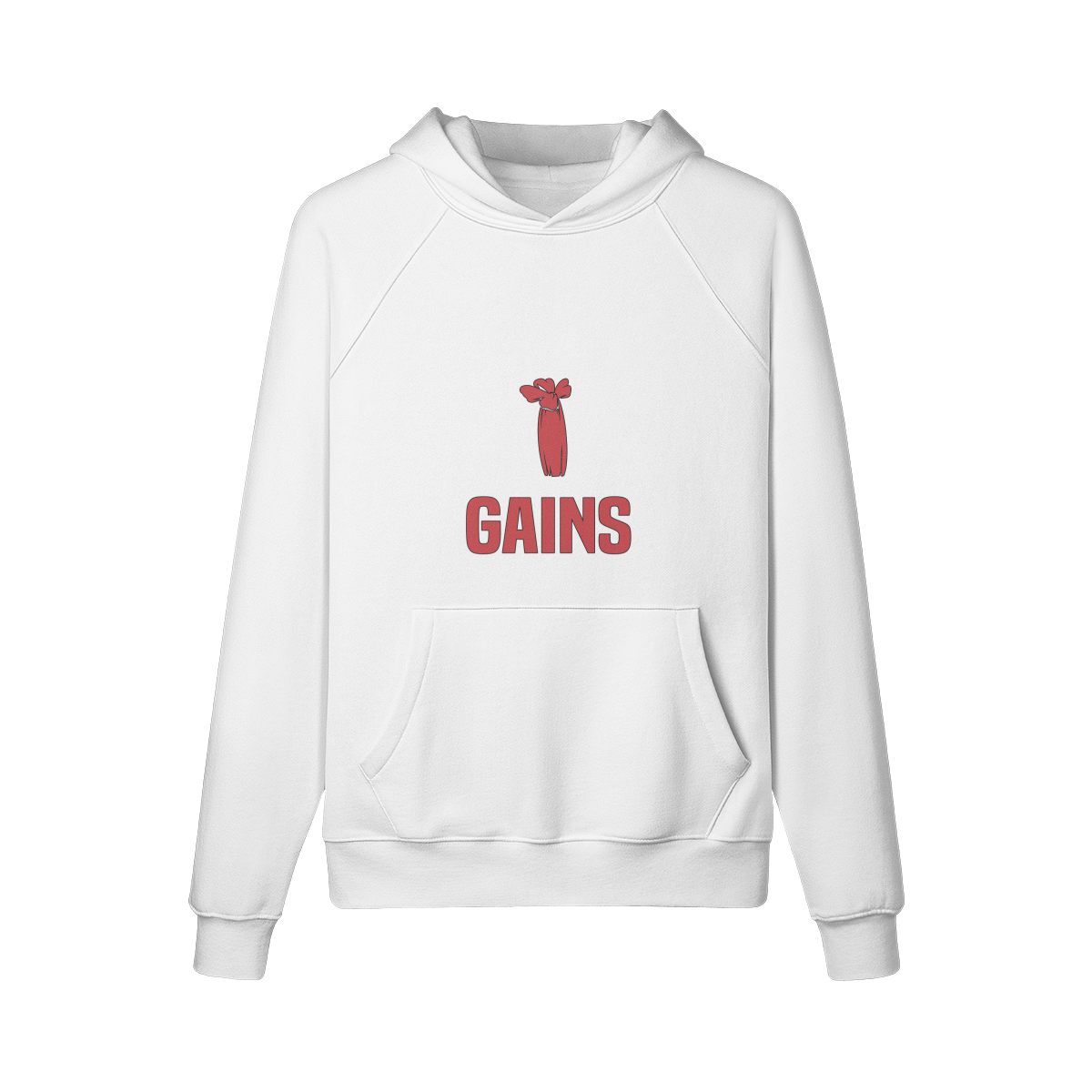 ALL I WANT FOR CHRISTMAS IS GAINS- Hoodie-White-League of Lifters