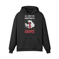 ALL I WANT FOR CHRISTMAS IS GAINS- Oversized Hoodie-Faded Black-League of Lifters