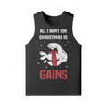 ALL I WANT FOR CHRISTMAS IS GAINS- Tank Top-Black-League of Lifters