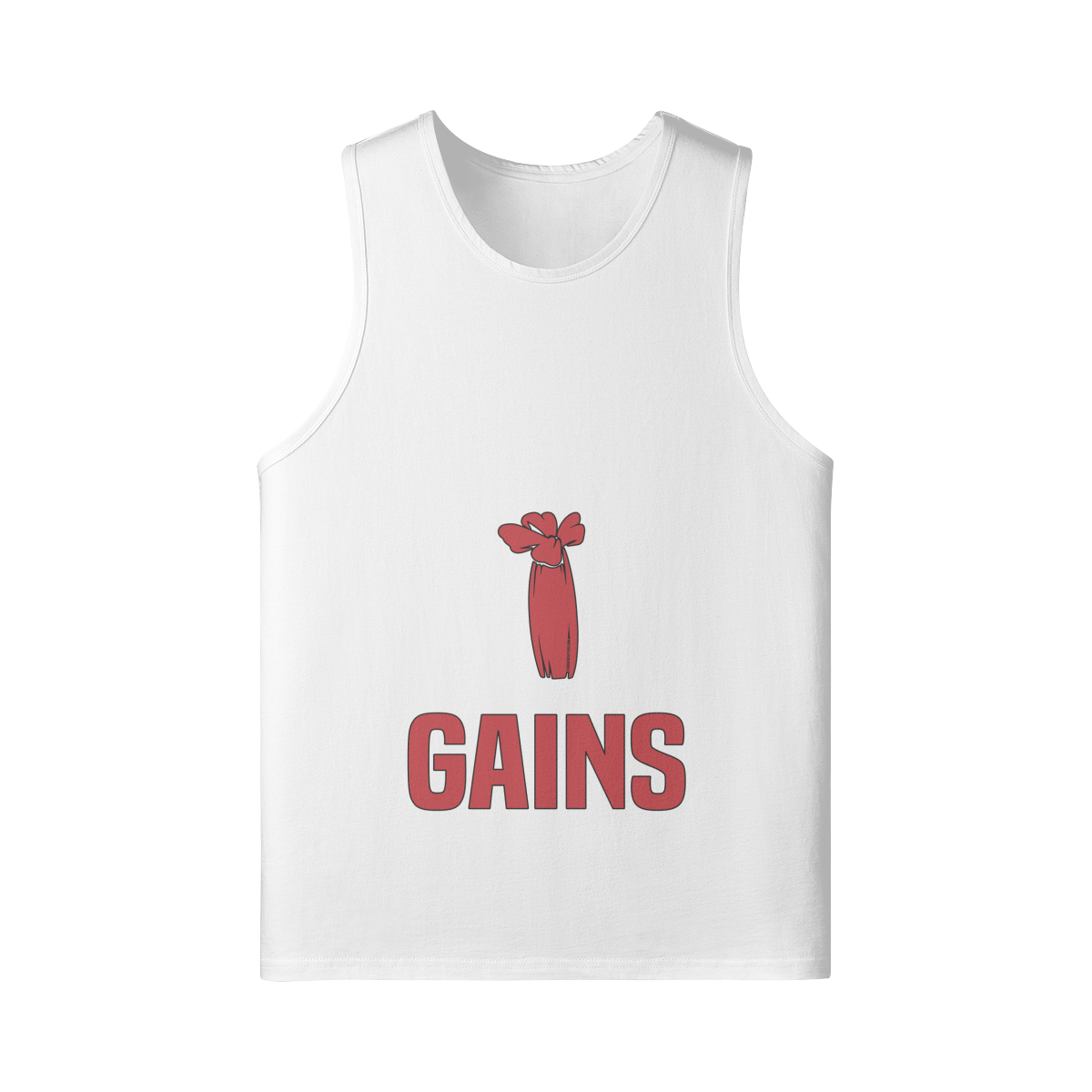 ALL I WANT FOR CHRISTMAS IS GAINS- Tank Top-White-League of Lifters