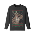 REINDEER GAINS- Classic Long Sleeve Top-Black-League of Lifters