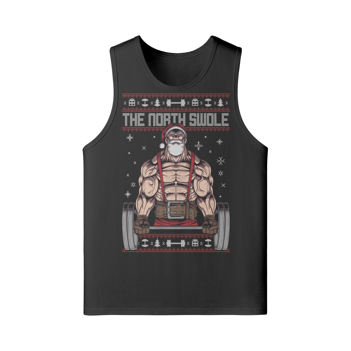 THE NORTH SWOLE- Tank Top-Black-League of Lifters