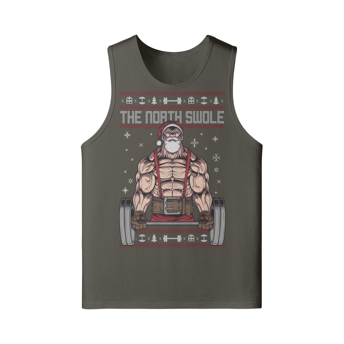 THE NORTH SWOLE- Tank Top-Charcoal Grey-League of Lifters