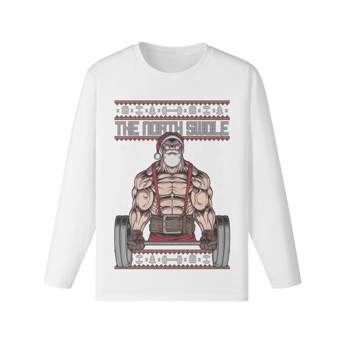 THE NORTH SWOLE- Classic Long Sleeve Top-White-League of Lifters