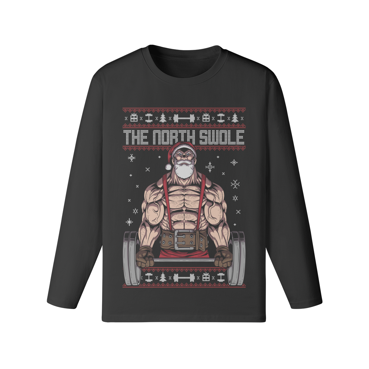 THE NORTH SWOLE- Classic Long Sleeve Top-Black-League of Lifters