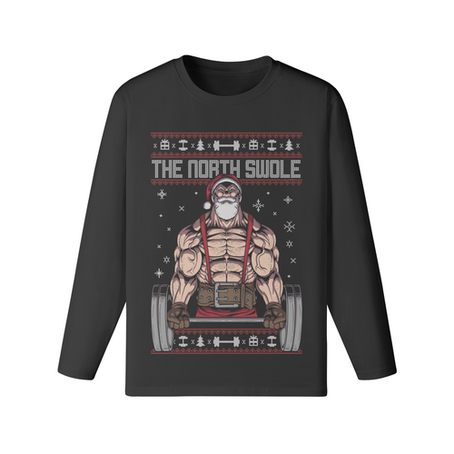 THE NORTH SWOLE- Classic Long Sleeve Top-Black-League of Lifters