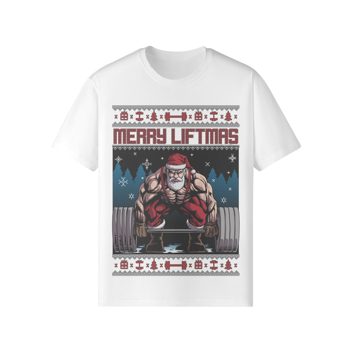 MERRY LIFTMAS- Classic T-Shirt-White-League of Lifters