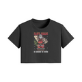 SANTA QUADS IS COMING TO TOWN- Womens Crop Top-Black-League of Lifters