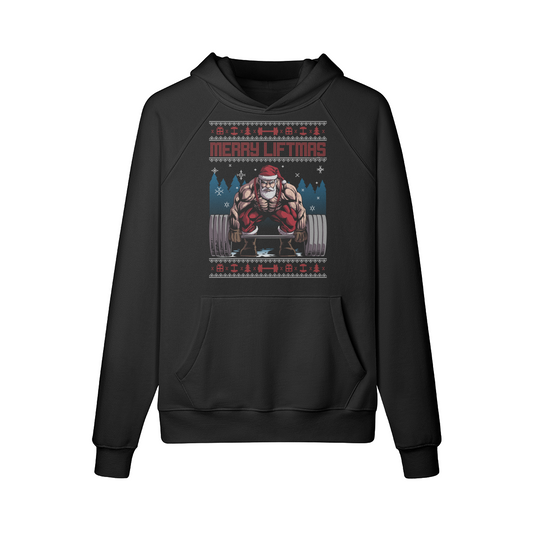 MERRY LIFTMAS- Hoodie-Black-League of Lifters