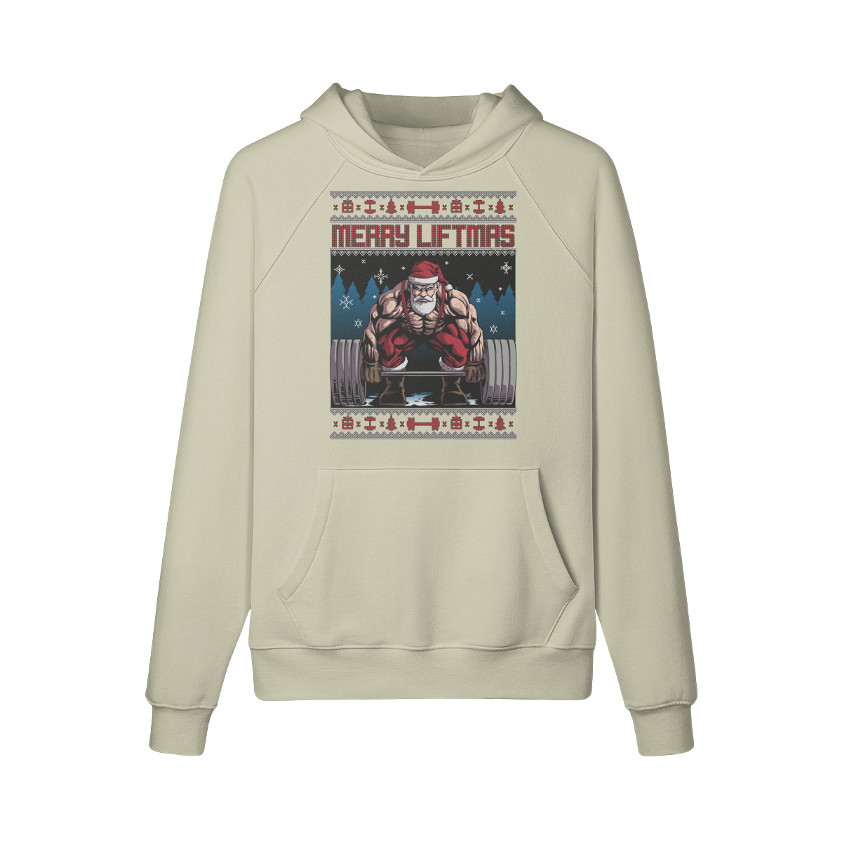 MERRY LIFTMAS- Hoodie-Camel-League of Lifters