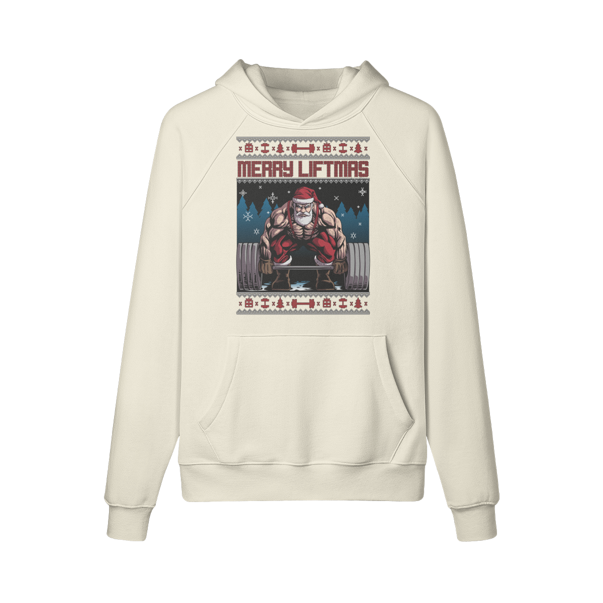 MERRY LIFTMAS- Hoodie-Rice Apricot-League of Lifters