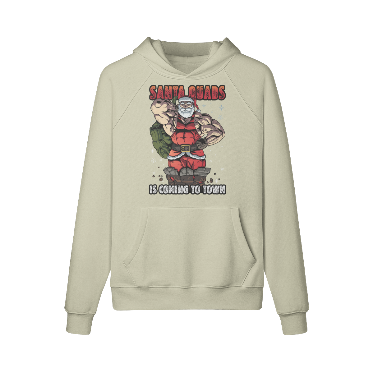 SANTA QUADS IS COMING TO TOWN- Hoodie-Camel-League of Lifters