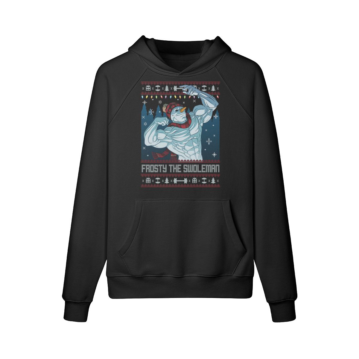 FROSTY THE SWOLEMAN- Hoodie-Black-League of Lifters