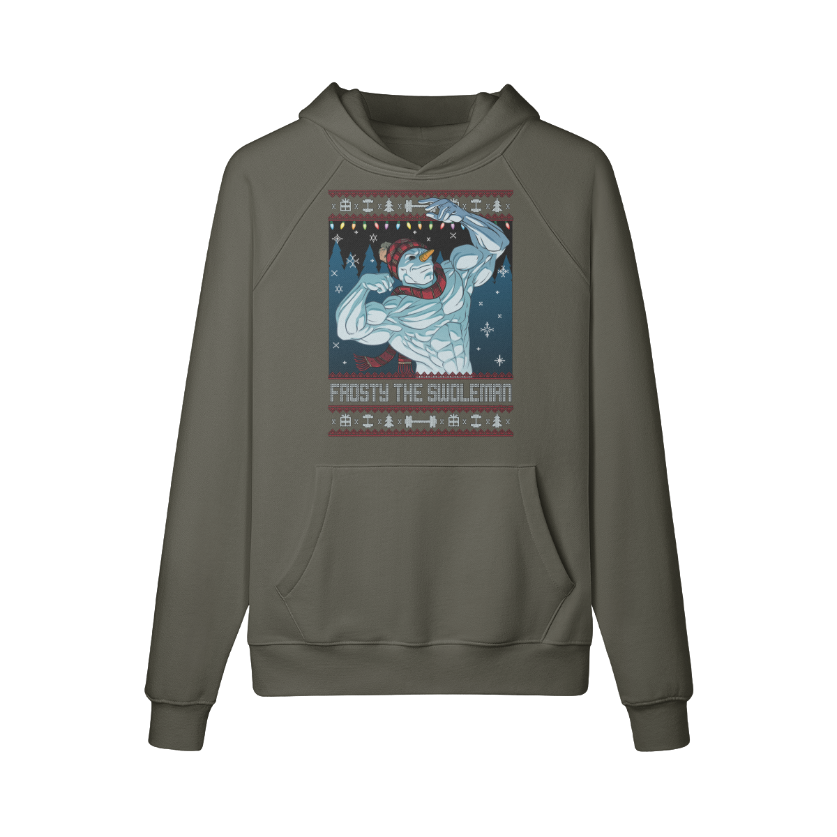 FROSTY THE SWOLEMAN- Hoodie-Charcoal Grey-League of Lifters