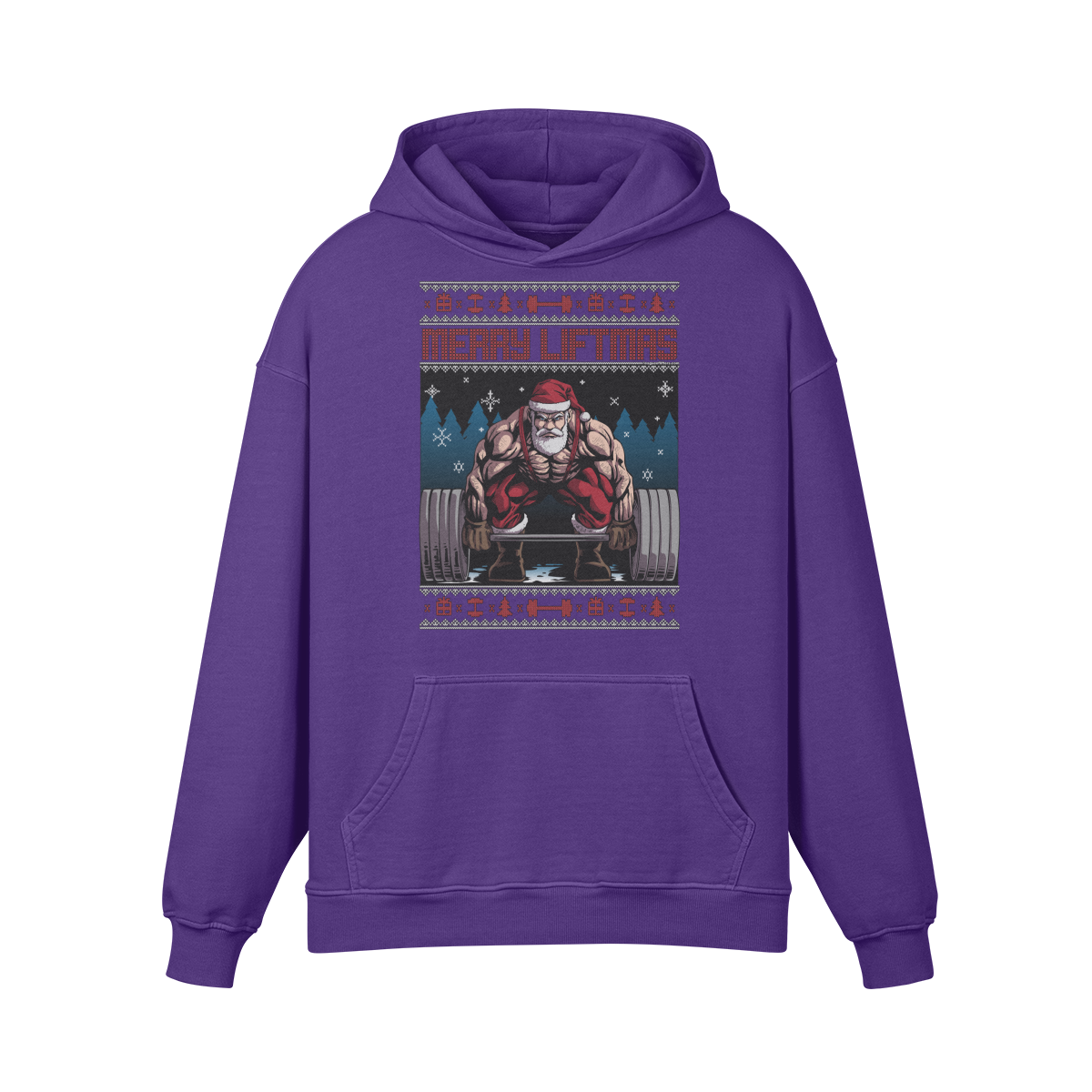 MERRY LIFTMAS- Oversized Hoodie-Purple Haze-League of Lifters