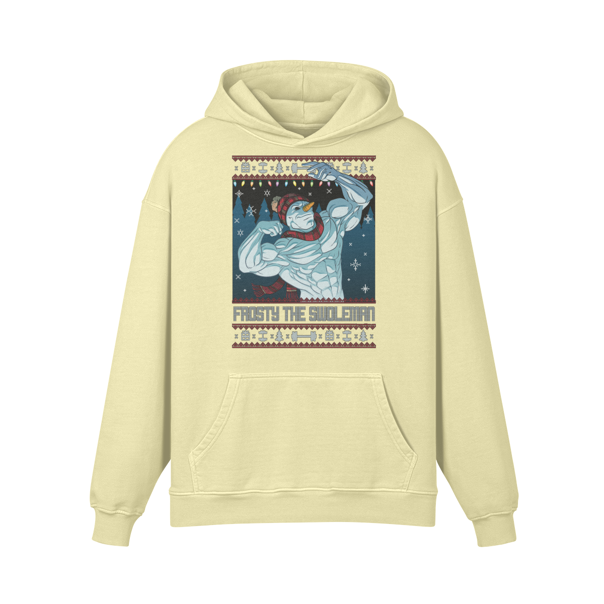 FROSTY THE SWOLEMAN- Oversized Hoodie-Pale Spring Bud-League of Lifters