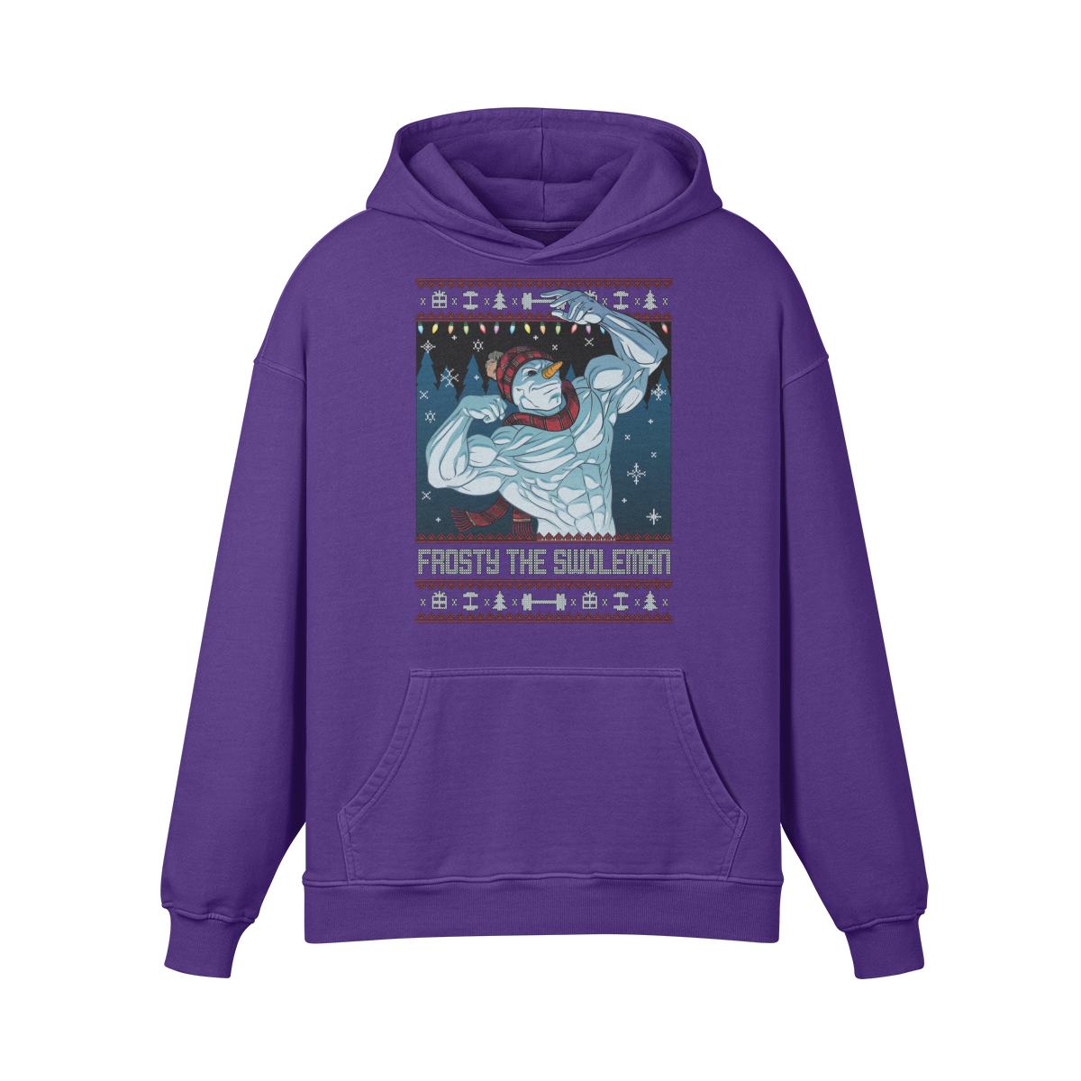 FROSTY THE SWOLEMAN- Oversized Hoodie-Purple Haze-League of Lifters