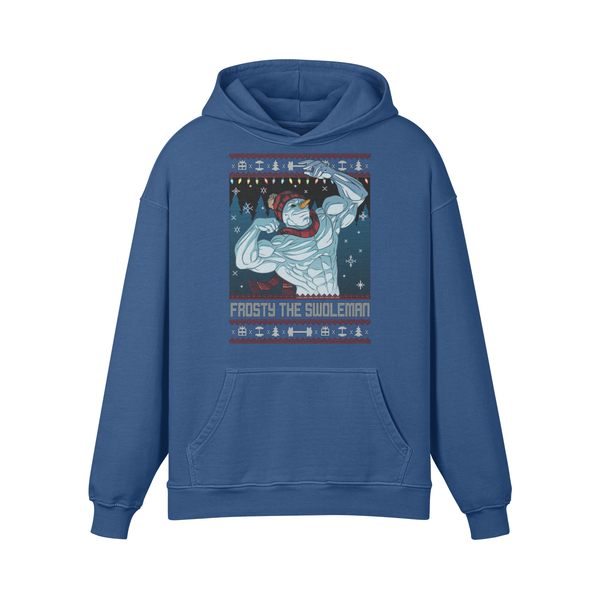 FROSTY THE SWOLEMAN- Oversized Hoodie-Kashmir Blue-League of Lifters