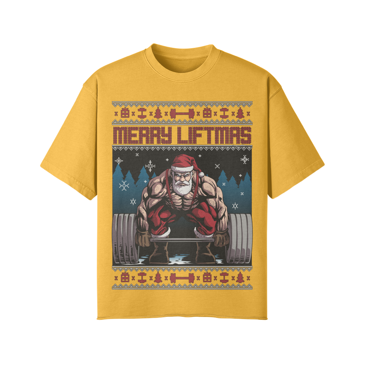 MERRY LIFTMAS- Pump Top-Vintage Yellow-League of Lifters