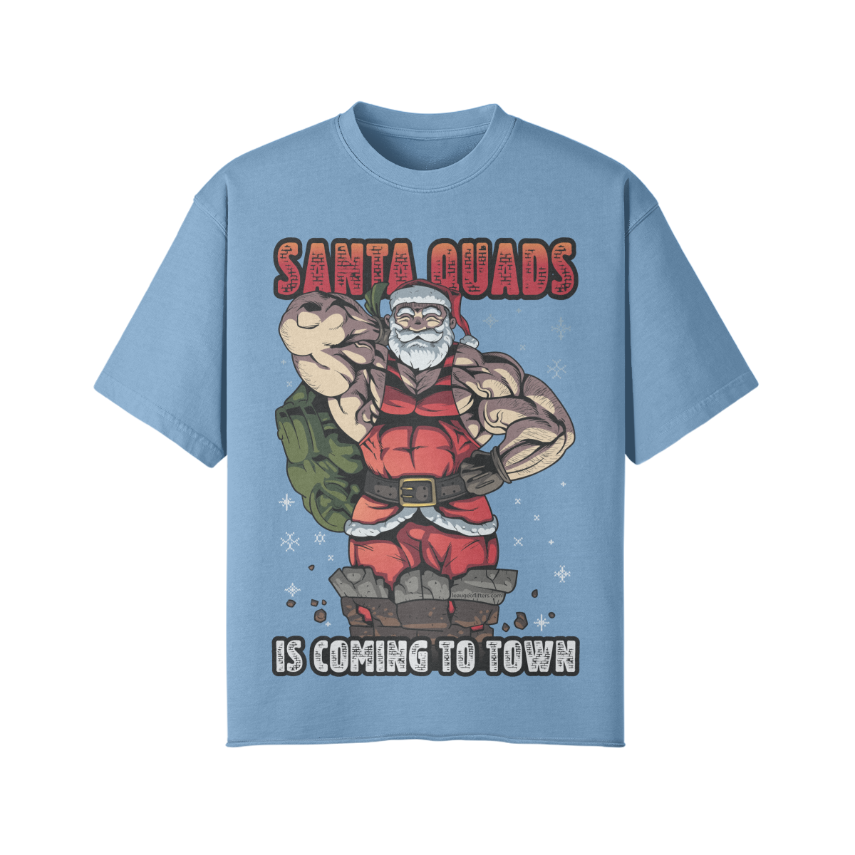 SANTA QUADS IS COMING TO TOWN- Pump Top-Slate Blue-League of Lifters