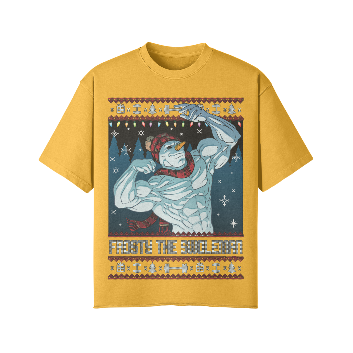 FROSTY THE SWOLEMAN- Pump Top-Vintage Yellow-League of Lifters