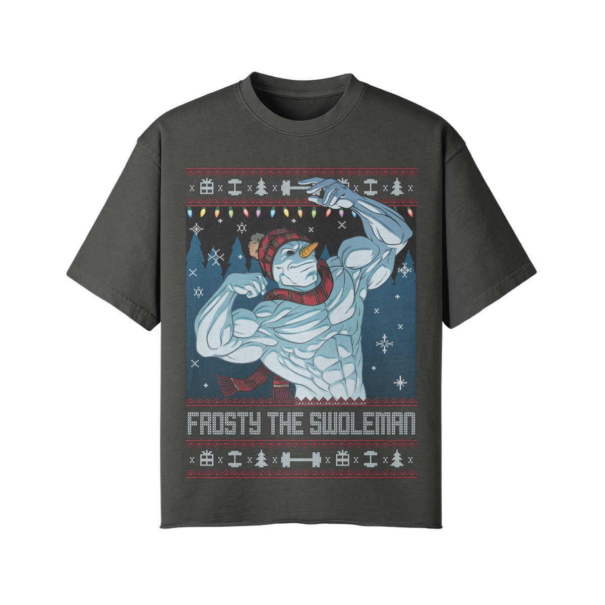 FROSTY THE SWOLEMAN- Pump Top-Dark Gray-League of Lifters