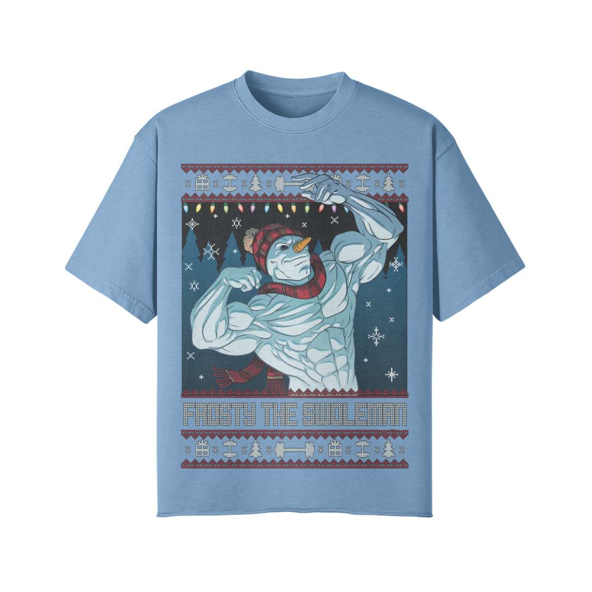 FROSTY THE SWOLEMAN- Pump Top-Slate Blue-League of Lifters