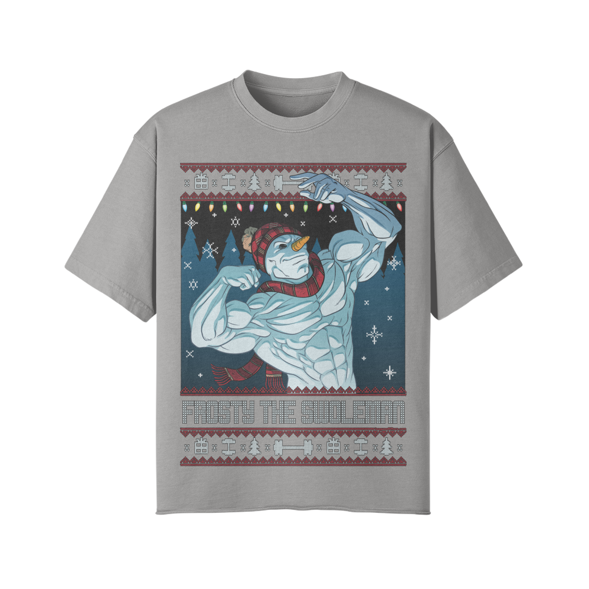 FROSTY THE SWOLEMAN- Pump Top-Light Gray-League of Lifters