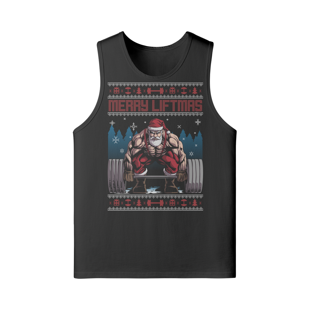 MERRY LIFTMAS- Tank Top-Black-League of Lifters