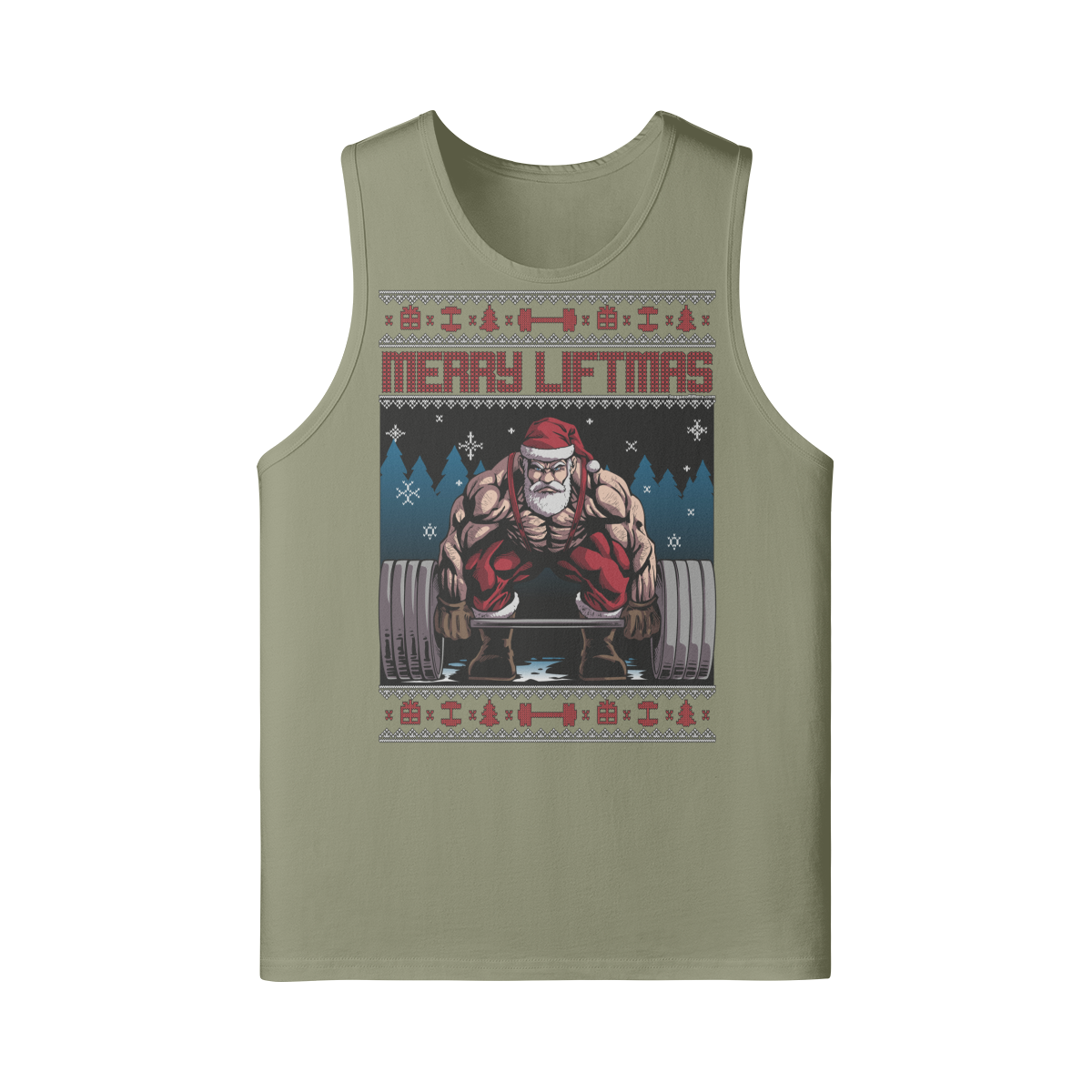 MERRY LIFTMAS- Tank Top-League of Lifters
