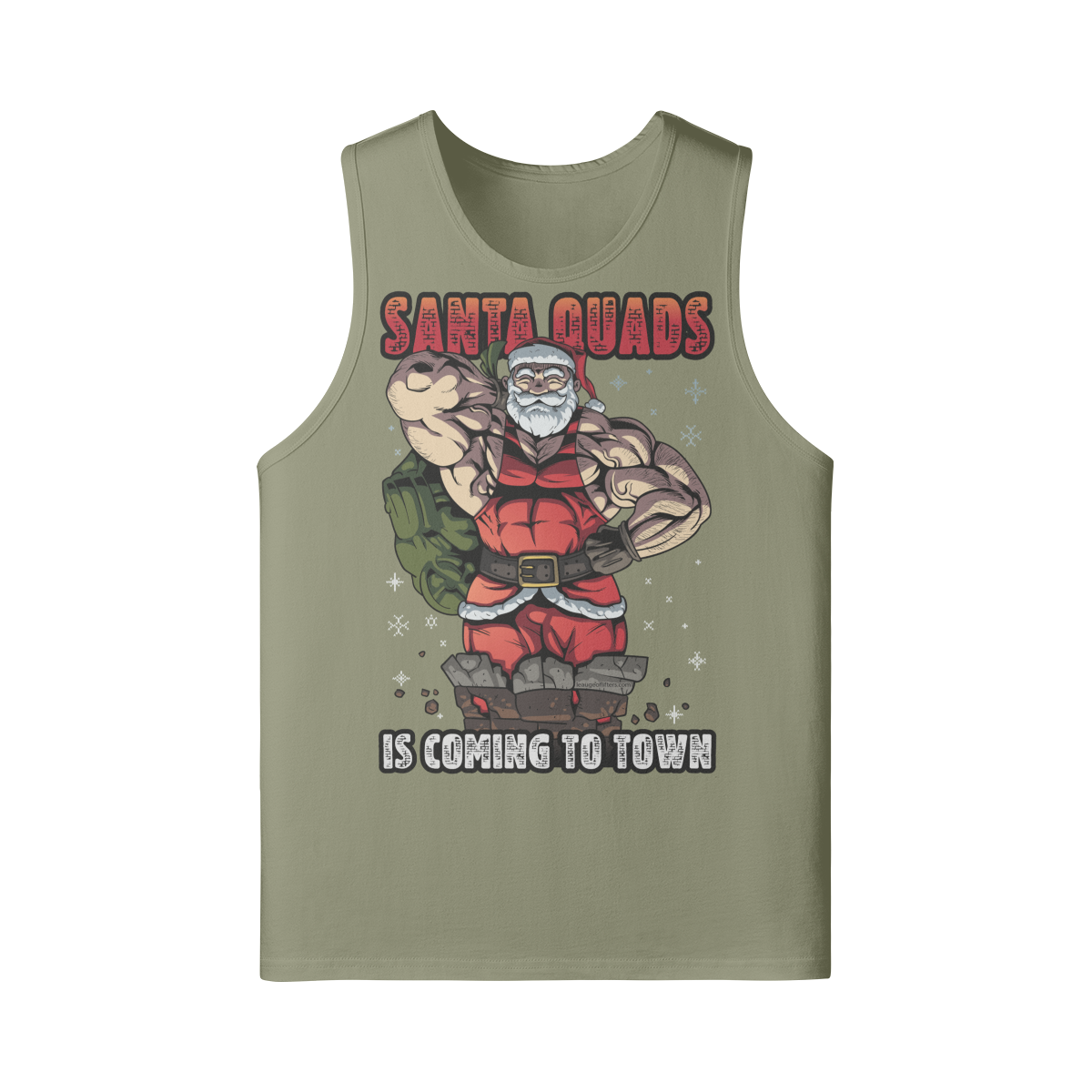 SANTA QUADS IS COMING TO TOWN- Tank Top-League of Lifters