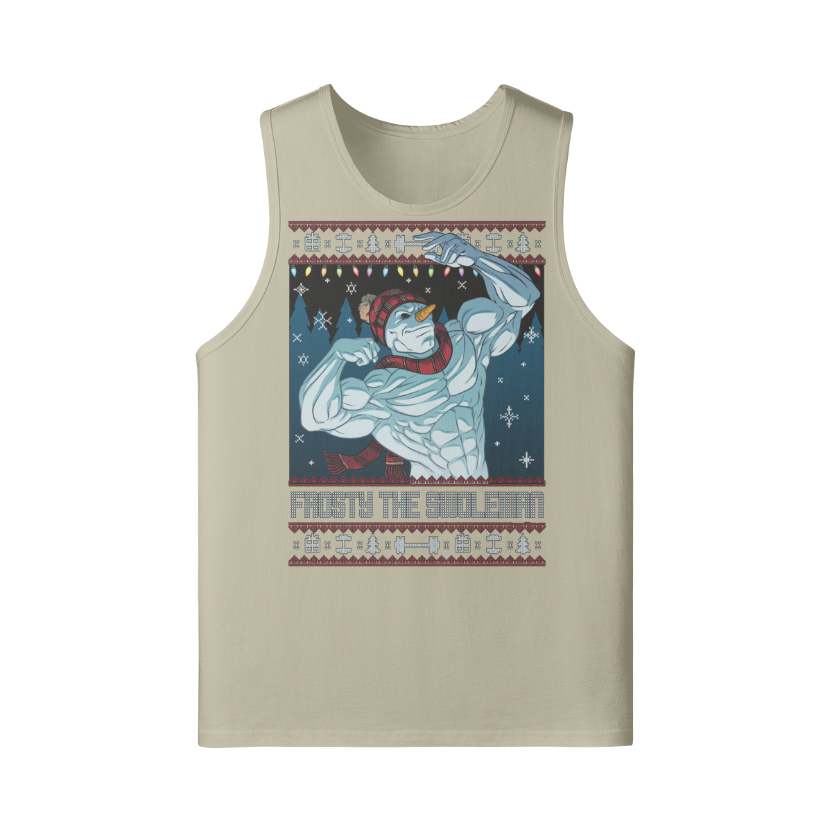 FROSTY THE SWOLEMAN- Tank Top-Rice Apricot-League of Lifters