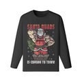 SANTA QUADS IS COMING TO TOWN- Classic Long Sleeve Top-Black-League of Lifters