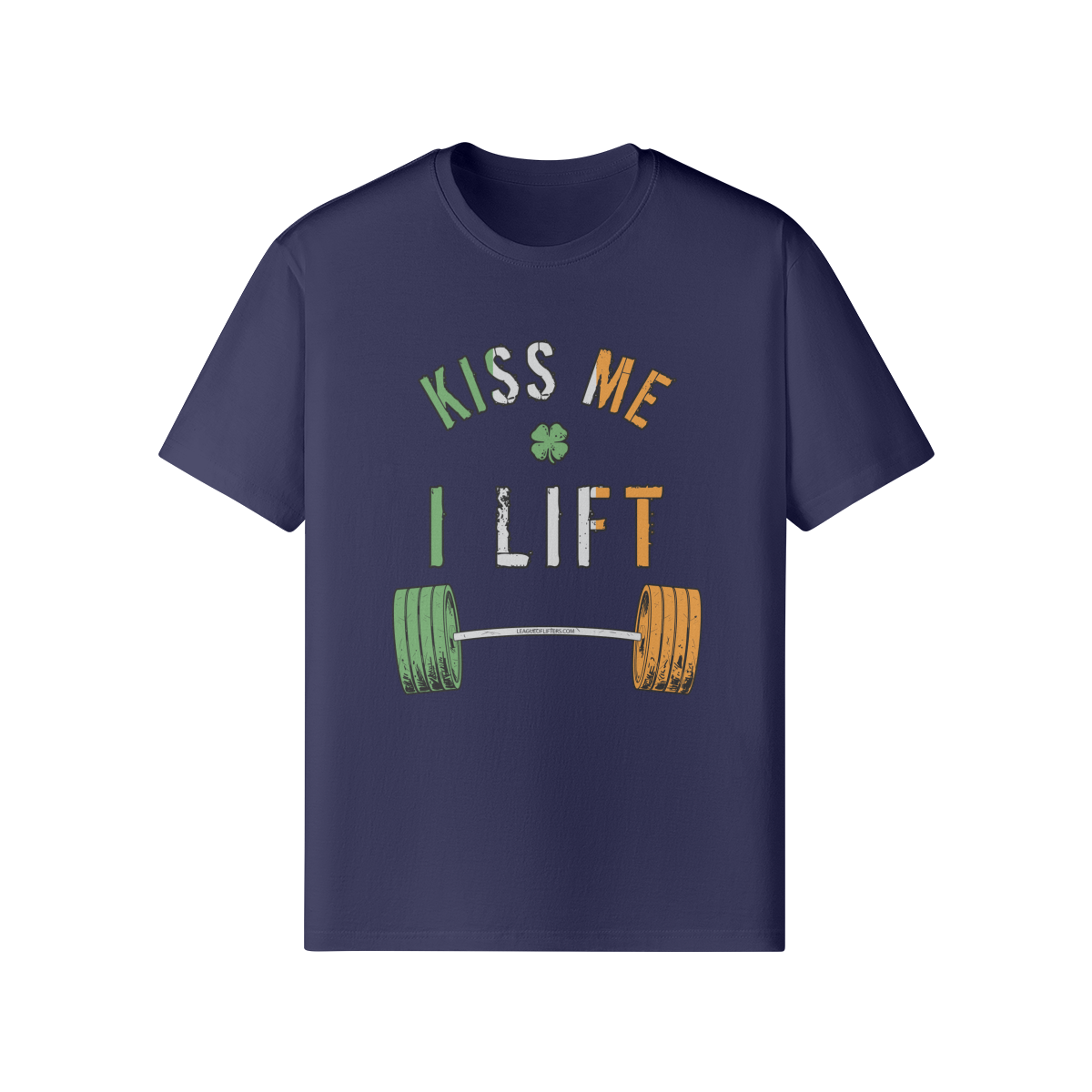 KISS ME I LIFT- Classic T-Shirt-Dark Navy-League of Lifters