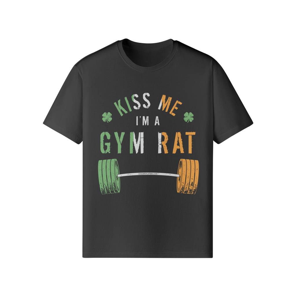 KISS ME I'M A GYM RAT- Classic T-Shirt-Black-League of Lifters