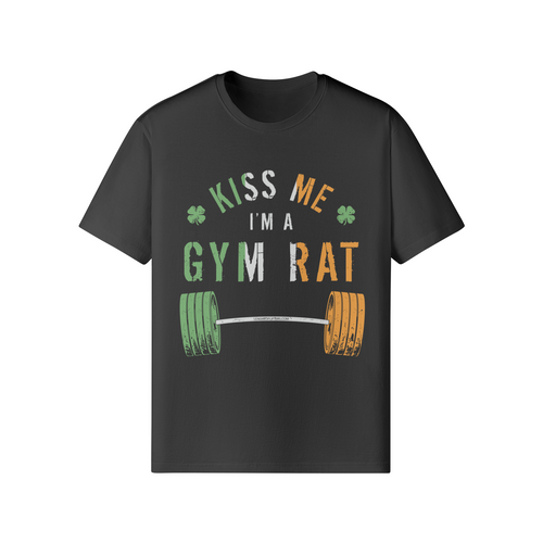KISS ME I'M A GYM RAT- Classic T-Shirt-Black-League of Lifters